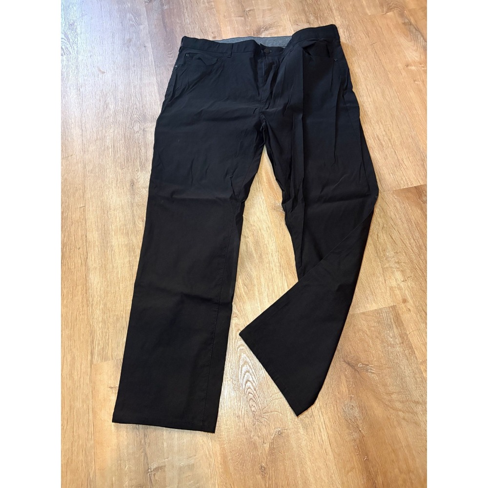 Denali Men's Flex Waistband Travel Pant Straight Fit‎ (Black, 38/30)